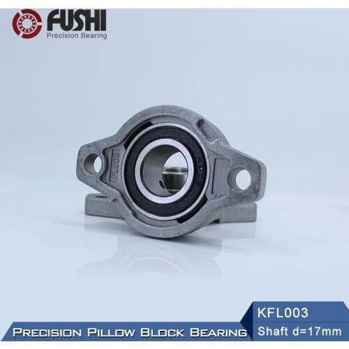 KFL003 Bearing 17 mm Shaft Diameter ( 4 Pcs ) KFL Zinc Alloy Pillow Block Flange Block Bearings KFL003 FL003