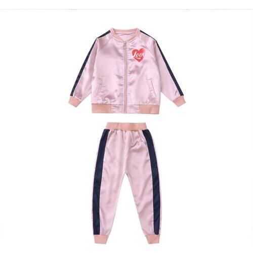 2 PCS New Children Clothing Sets Kids Sport Suit Tracksuit Girls Long Sleeve Clothes Windbreaker For Girls 4-12 Years