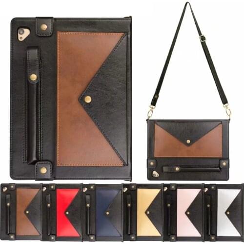 Leather Case For Apple iPad Pro 12.9 2021 2020 2018 2017 Tablet Cover For iPad M1 Pro 11 10.9 10.5 Air 3 4 Strap Crossbody Bag