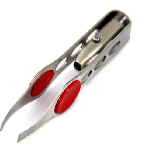 Hot Sales Lady Design Eyebrow Tweezers With LED White Light Private Label Tweezers Eyebrow Slanted Eyelash Tools