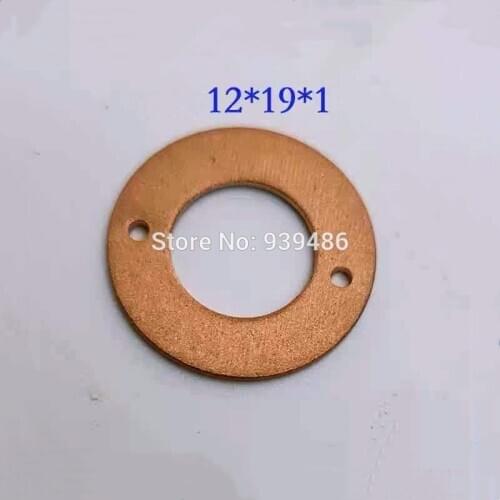 100pcs 12*19*1 Copper Washer 2 Holes Aluminum Gasket for Diesel Common Rail Injector Oil outlet valve Sealing Shim Repair