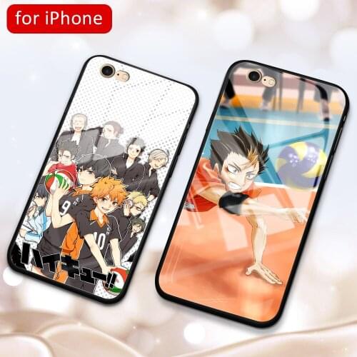 MimoseCase For iPhone 6 Cover Haikyuu Glass Tempered Case for iPhone 6 6S DIY Phone Case