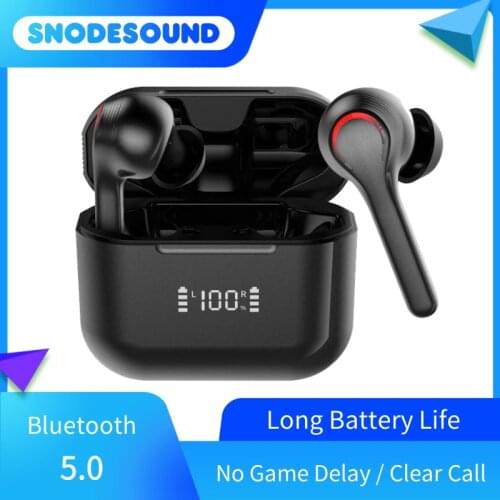 Snodesound Earphone True Wireless Bluetooth 5.0 In-Ear Stereo Headphone Waterproof Earplugs Bass Headset TWS Earbuds For Phones