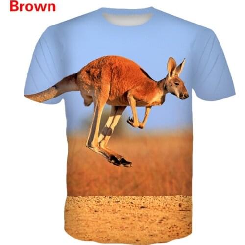 New Animal T Shirt 3d Print Kangaroo Cool T Shirt For Men Women Casual Summer Sports Tops Fashion Tee