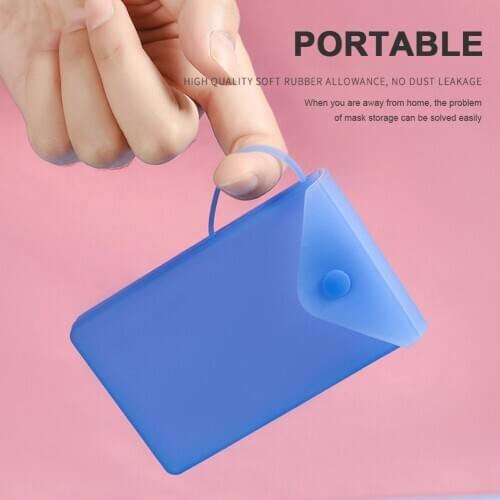 Disposable Mask Case Portable Storage Organizer Double Layer Face Shield Holder With Mirror Dust-proof Box Easy to Carry Bag
