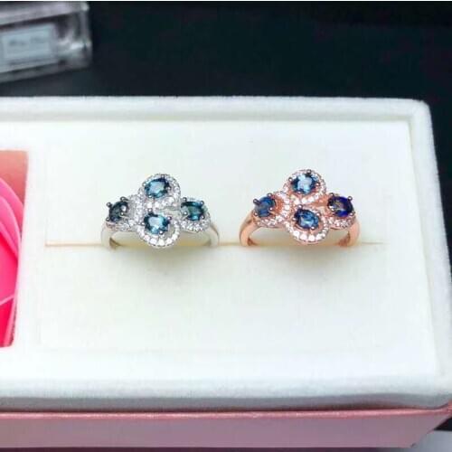 Genuine Natural And Real Sapphirerings Natural real blue sapphire ring 925 sterling silver Fine handworked jewelry Finger rings