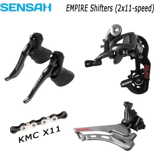 SENSAH New EMPIRE Road bike 2*11 Speed Bicycle Shifter Lever Rear Derailleur Groupset + KMC X11 Chain