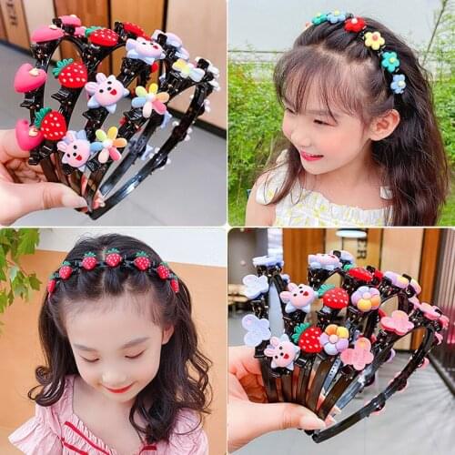 Cute Flower Strawberry Hair Band For Girls Child Hair Clip Handmade Hairbands Headband Birthday Gifts Headwear Hair Accessories