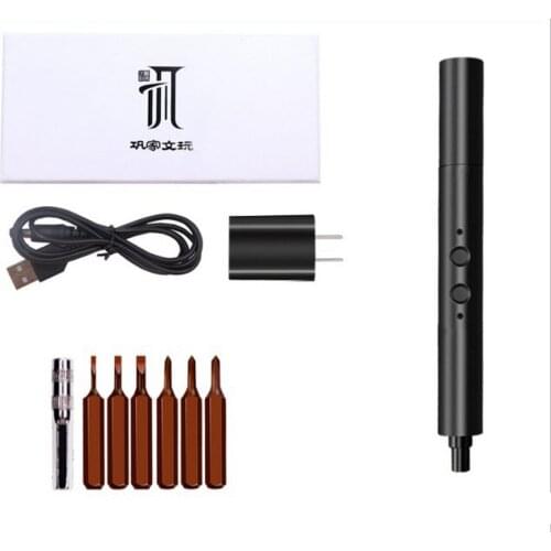 Mini Precision Electric Screwdriver Cordless USB Rechargeable Screwdriver Set with 7pcs Bits for Phones Laptop Watch Repairing