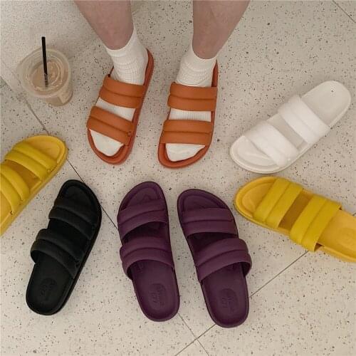 Slippers Women Shoes 2021 Summer Koren Ulzang Soft Slides Shoes Slippers Fashion Sandals Girls Non-slip Flip Flops