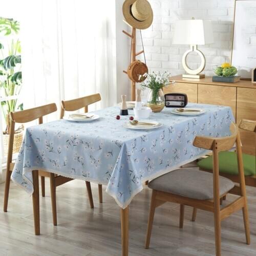 2020 Flower Printed Table Cloth Dining Table Cover Lace Decorative Coffee Tea Tablecloth Rectangular Table Cloth Desk Cloth