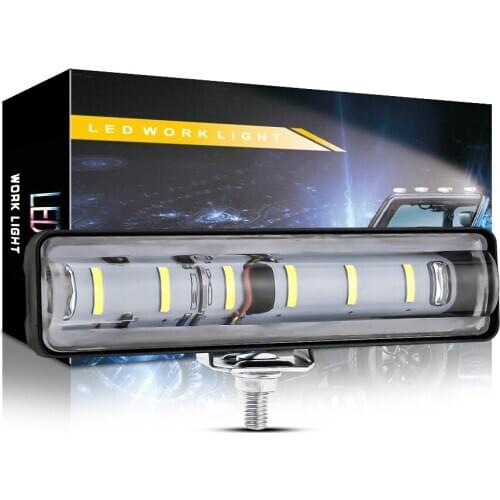 6LED 18W 6500K-7500K Universal Retrofit Lamp Flat-shaped Work Light Light Guide Led Work Light Off-road Vehicle Light Wholesale