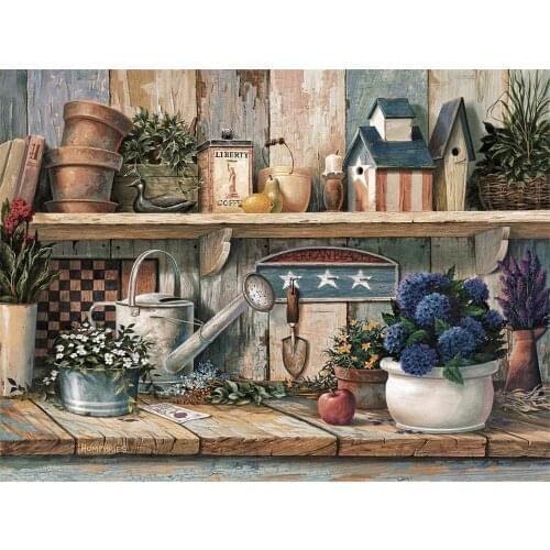 Landscape House Printed 11CT Cross-Stitch DIY Embroidery Complete Kit DMC Threads Painting Handicraft Sewing Wholesale