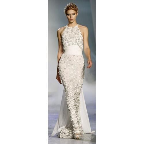 Vestido de festa longo halter robe de soiree red long mermaid evening dresses 2019 sequined Formal women elegant evening dress