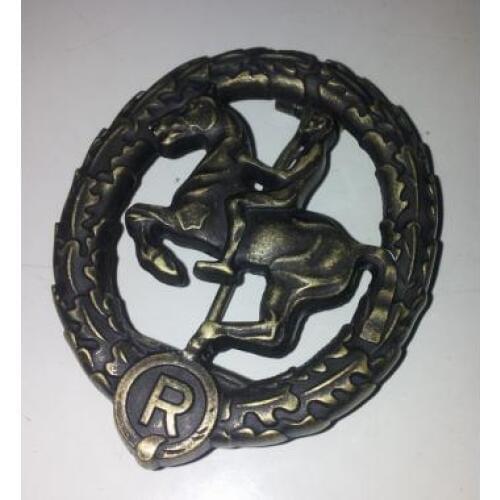 EMD ww2 German Horsemans Badge in Bronze1