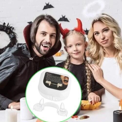 Halloween Vampire Teeth Retractable Dentures Zombie Teeth Small Tiger Teeth Vampire Fangs Retractable Dentures For Adult Kids
