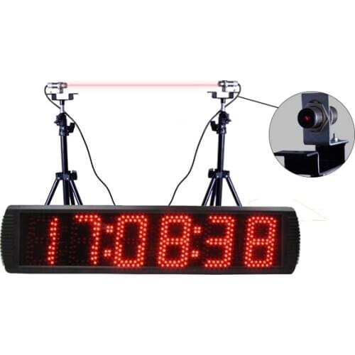 5" LED digital race timing timer clock laser controlled big race countdown clock watch with stopwatch