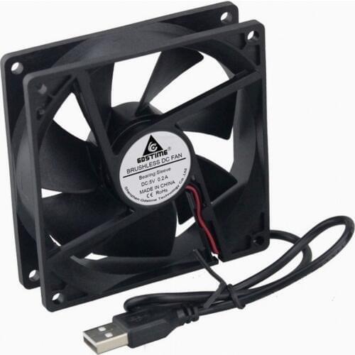 5 Pieces Gdstime USB Powered DC 5V 92mm x 25mm 9225 9cm Brushless VGA Heatsink CPU Computer Case Cooling Fan 90mm 92x92x25mm