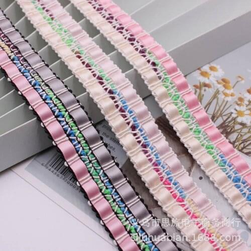 5 yards Colorful Stripe Embroidery Ribbon for DIY Ethnic Clothing Luggage Curtain Trims Craft Accessories