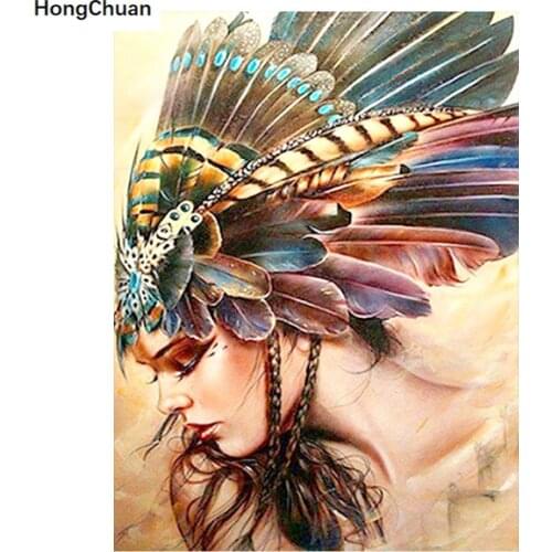 New DIY 5D Square/Round Diamond Embroidery Tribal Woman Giraffe Mural Diamond Painting Cross Stitch Mosaic Home Decoration Gift