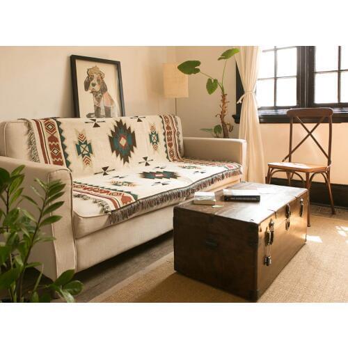 Bohemian Cotton Knitted Decorative Moroccan berber Amazighs Sofa Blanket Thread Beds Soft Bed Vintage Home Decor Tapestry