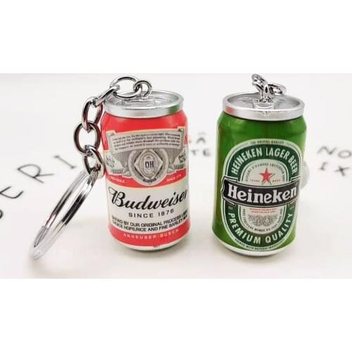 Keychain Classic Metal Beverage Decoration Fashion Cartoon Bag Hand Rope Pendant Multicoloured Keychain Cute Couple Gift A185