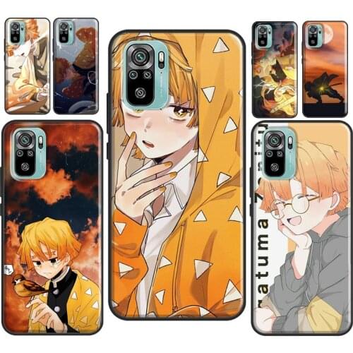 Zenitsu Demon Slayer For Xiaomi Redmi Note 10 7 8 9 Pro Note 8T 9S Case For Redmi K40 Pro 9 9A 9C 9T Coque