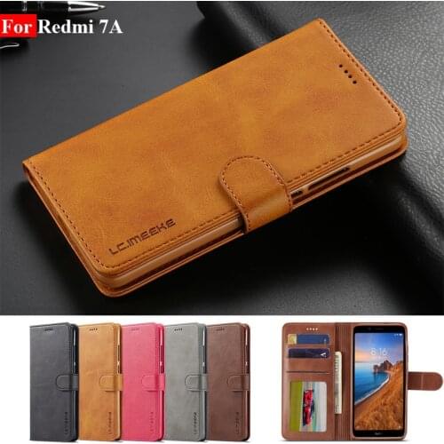Redmi 7A Case Leather Vintage Phone Case For Xiaomi Redmi 7A Case Flip 360 Magnetic Wallet Case On Redmi 7A Cover Card Holder 7A