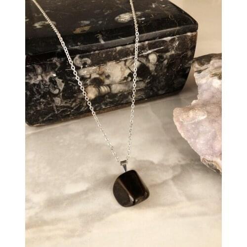 Dr Stone Natural Stone Women 'S Tiger 'S Eye Stone Necklace AHL69 439711090