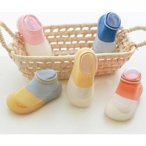 Baby shoes 1 Pair Floor Shoes High Elasticity Anti-skid Combed Cotton Toddlers Crib First Walker Shoes for Baby Supplies