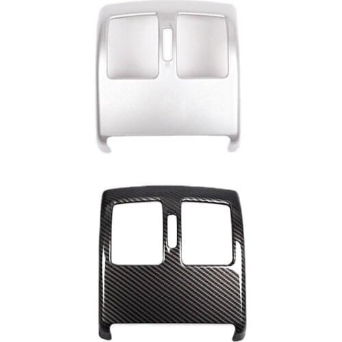 For Benz xC Rear exhaust air outlet bright silver carbon fiber pattern Automotive Interior Stickers Interior Accessories