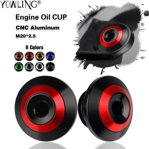 For DUCATI PANIGALE 1299/ V4 2015 2016 2017 2018 M20*2.5 Motorcycle Accessories Aluminum Engine Oil Filter Cup Plug Cover Screw