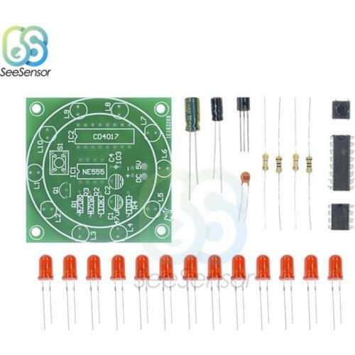 Electronic Suite CD4017 NE555 Self DIY LED Light Kits Production Parts And Components 3-5V Rotary Suite
