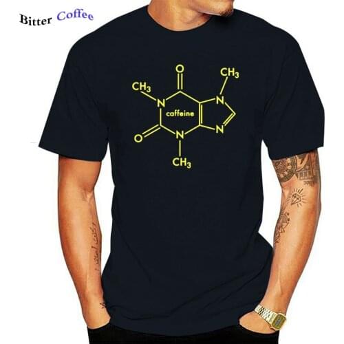 Hot Sale Tops Cool T Shirt Coffee Molecule Funny T SHIRT Caffeine Geek Nerd Science Chemistry Mens O-Neck Tshirt Oversized