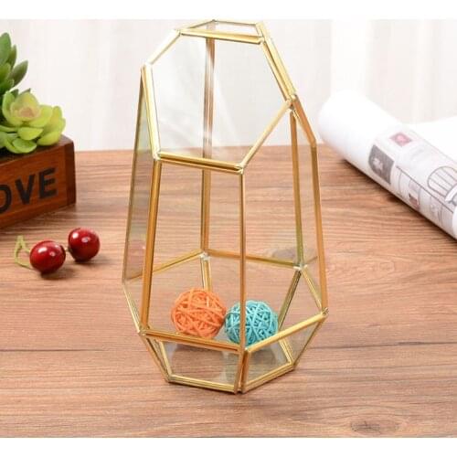 Indoor Tabletop Irregular Glass Geometric Air Plants Terrarium Box Desktop Display Planter Succulent Holder Flower Pot
