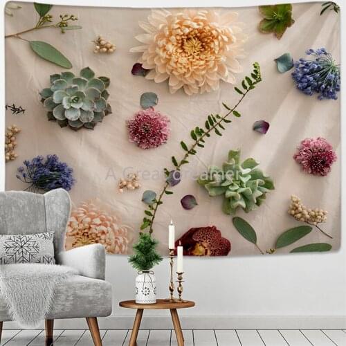 Colorful 3D Print Flower Plant Tapestry Wall Hanging Psychedelic Tapestry Wall Aesthetic Home Decoration Wall Hanging