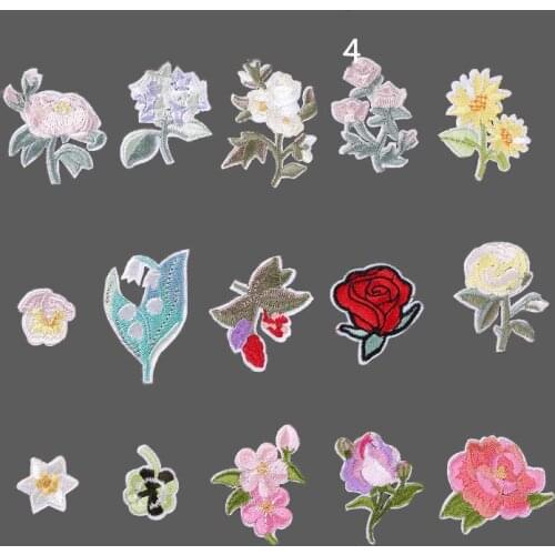Fashion all kinds of flowers 3D embroidery roses DIY decoration womens skirt T-shirt jacket with personalized patches