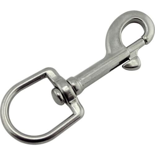 Stainless SUS316 Oval Eye Swivel Snap Hook Bag Dog Oval Ring Swivel Snap Carainber, Marine Hardware 10pcs 82mm