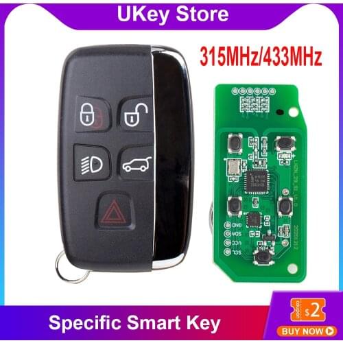 Newest For Lonsdor 5 Buttons Specific Remote Smart Key For Land Rover For Jaguar 2015 2016 2017 2018 315MHz/433MHz Top Quality