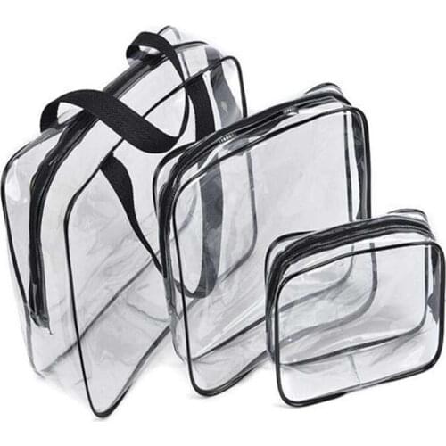 New Portable Clear Travel Cosmetic makeup organizer Bag Transparent Storage Bags