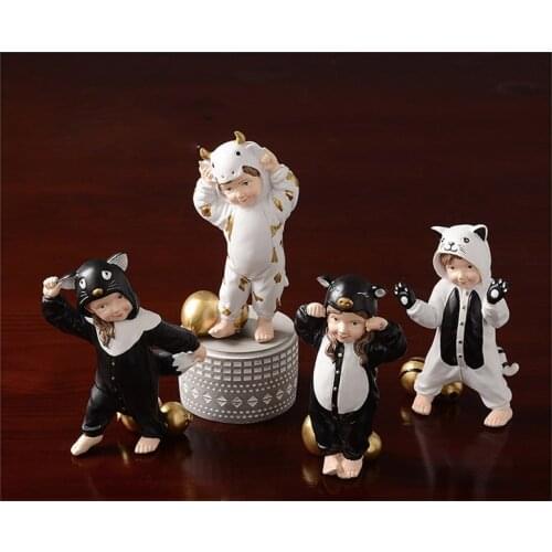 About 15cm Nordic Style Toy Doll Resin Model Desktop Guest Room Modern Minimalist Decorations Childrens Birthday Gifts In Stock