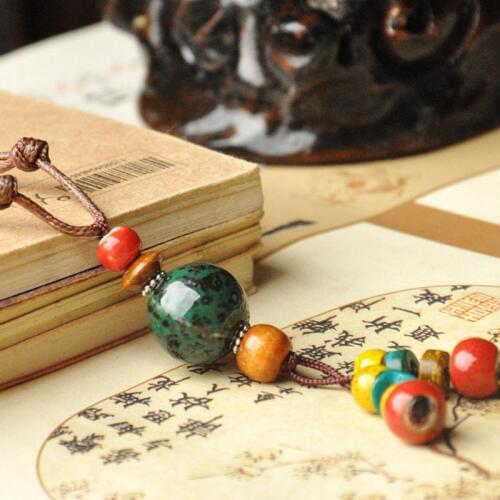 Round Ceramic Beads Pendants Necklace Long Chain Tassel Choker For Women Charm Chains Statement Vintage Sweater Fashion Jewelry