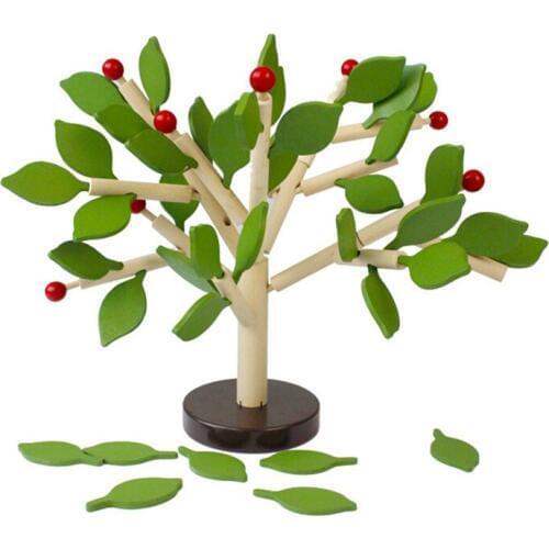 Wooden DIY stereo Fruit trees puzzle toys Educational Disassembling combined toy Board Game for children kids girls boys