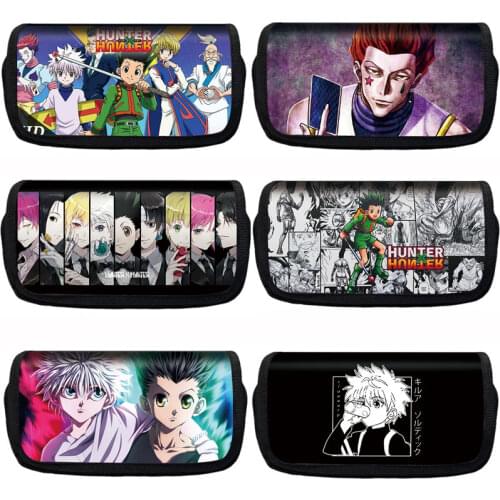 Anime Hunter X Hunter Pencil Bag Cartoon Kid Pencil Case Zipper Makeup Bags Portable Storage Bag School Supplies Pen Case