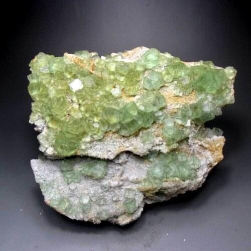 2200g Clear Green Fluorite+Quartz on Matrix - crystals and stones healing Mineral specimen Home Decor feng shui decoration