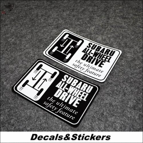 NO.L367 SUBARU ALL-WHEEL DRIVE Caution 3M Reflective Modified Stickers Waterproof Decals Car Racing Motorcycle