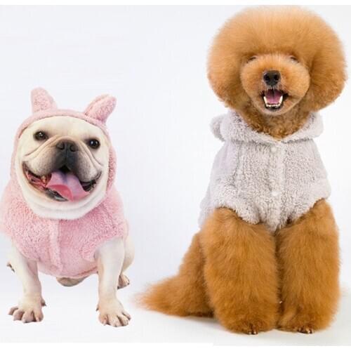 Cute Dog Hoodie Winter Warm Pet Clothes For Dog Coat Jacket Cotton Ropa Perro French Bulldog Clothing For Dogs Pets Clothing