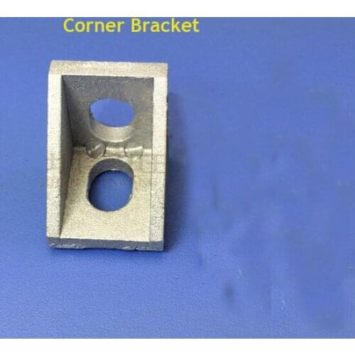 10pcs 2020 Bracket Corner Fittings angle aluminum size 17*20*20mm corner bracket fastener for EU standard 2020 aluminum profile