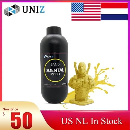 UNIZ 405nm Dental UV Resin Impresora 3D High Accuracy Printing UV 500 ml Photosensitive Resin For DLP/LCD 3D Printer In Stock