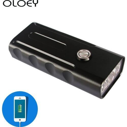 USB Rechargeable 15000Lum T6 LED Built-In 5200mAh 3Modes Bicycle Light Waterproof Headlight Bike Accessories With Taillight